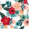 Roommates Poppy Floral Peel & Stick Red Wallpaper