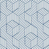 Roommates Striped Hexagon Peel & Stick Blue Wallpaper