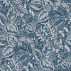 Roommates Vintage Batik Jungle Peel & Stick Blue Wallpaper