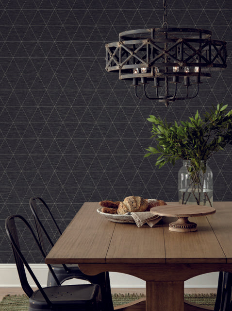 Magnolia Home Ridge Black Wallpaper