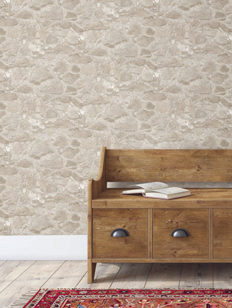 York Field Stone Beige Wallpaper