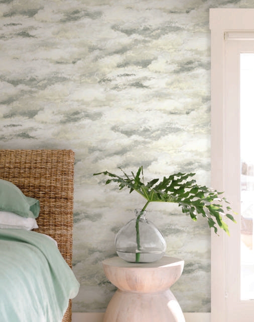 York Plein Air Tan/Gray Wallpaper