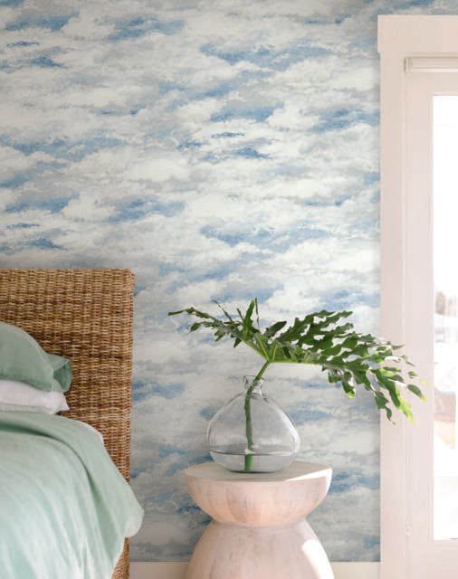 York Plein Air Blue Wallpaper