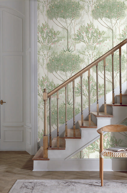 York Orchard White/Green Wallpaper