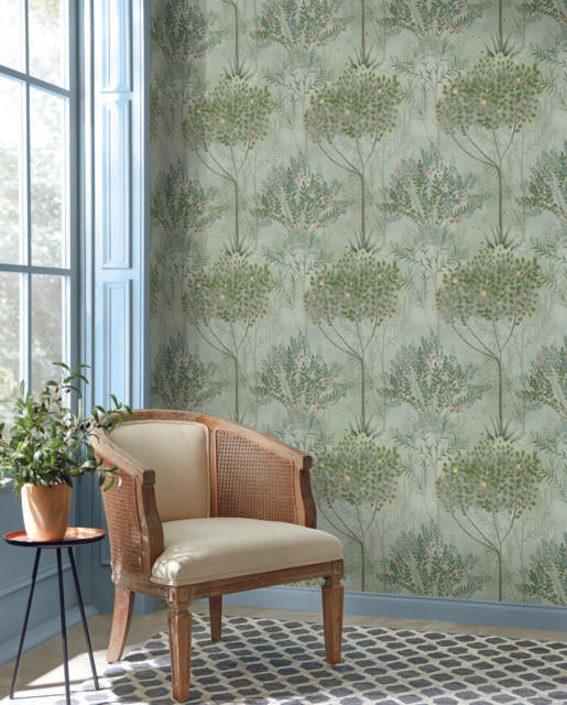 York Orchard Green Wallpaper