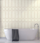York Arches White/Pearl Wallpaper