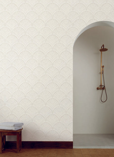York Beachcomber Off White/White Wallpaper
