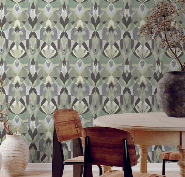 York Malta Green Wallpaper