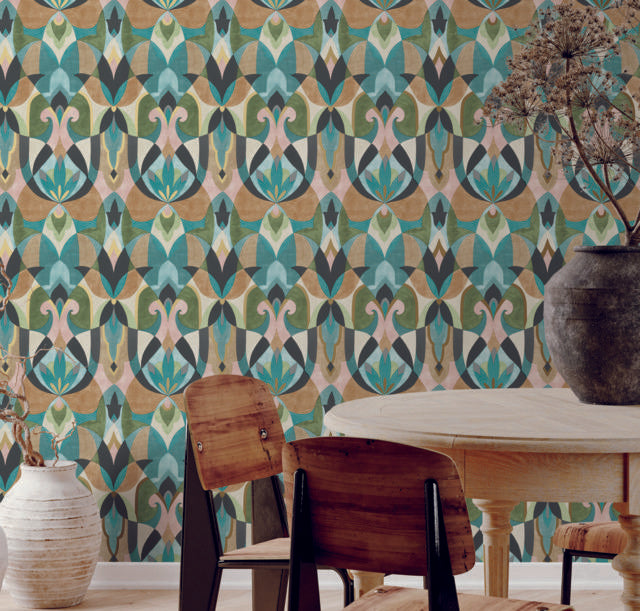 York Malta Green/Teal/Gold Wallpaper