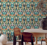 York Malta Green/Teal/Gold Wallpaper