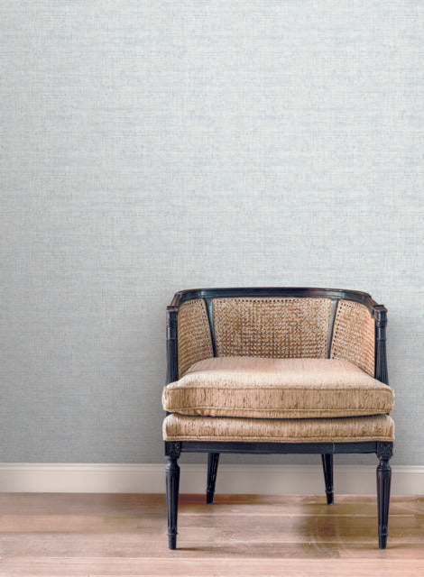 York Papyrus Weave Blue Wallpaper