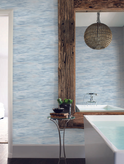 York Ripples Blue Wallpaper