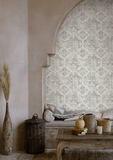 York Quartet White/Neutral Wallpaper