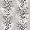 Seabrook Leaf Stripe Monochrome Wallpaper
