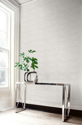 Seabrook Toweling Faux Linen Winter Fog Wallpaper