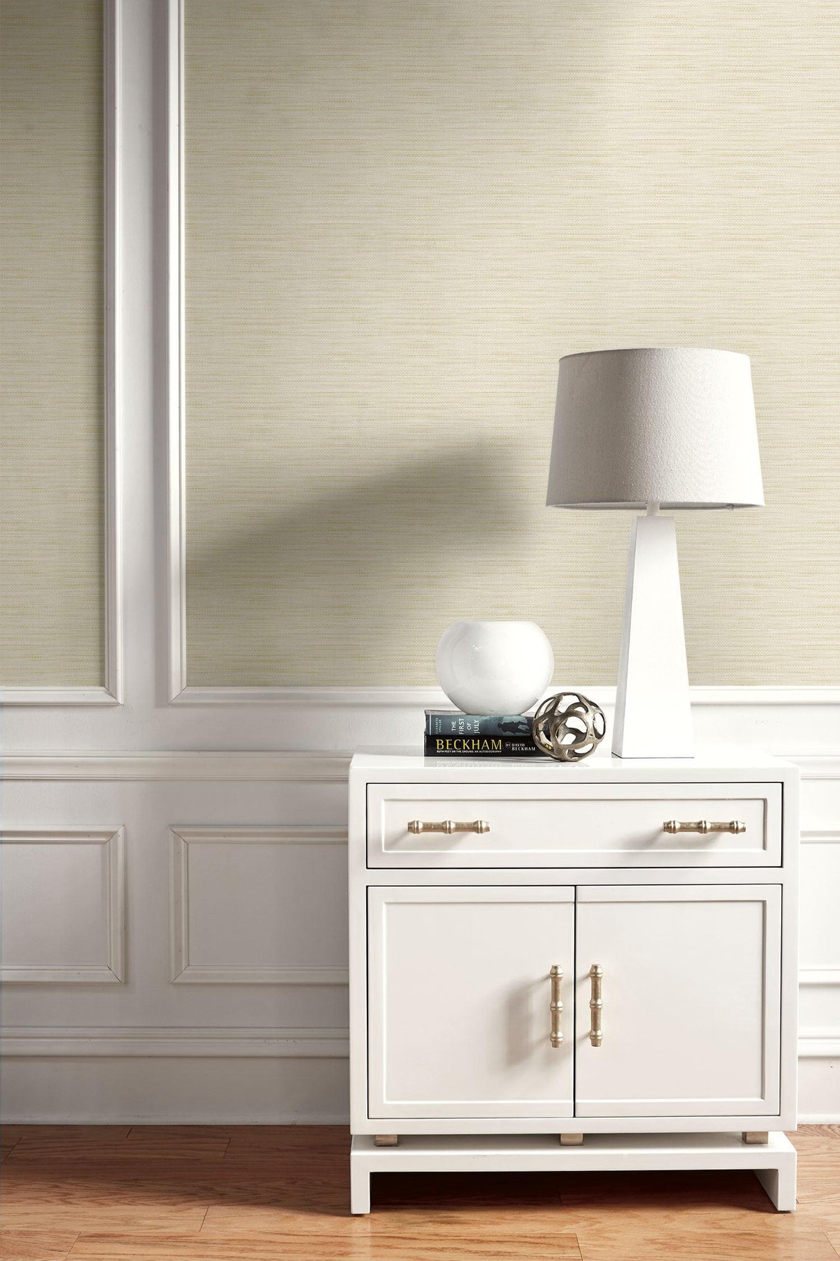 Seabrook Toweling Faux Linen French Vanilla Wallpaper