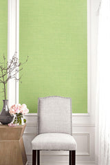 Seabrook Hopsack Embossed Vinyl Green Apple Wallpaper
