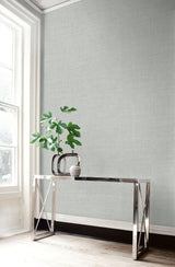 Seabrook Hopsack Embossed Vinyl Smoke Drift Wallpaper