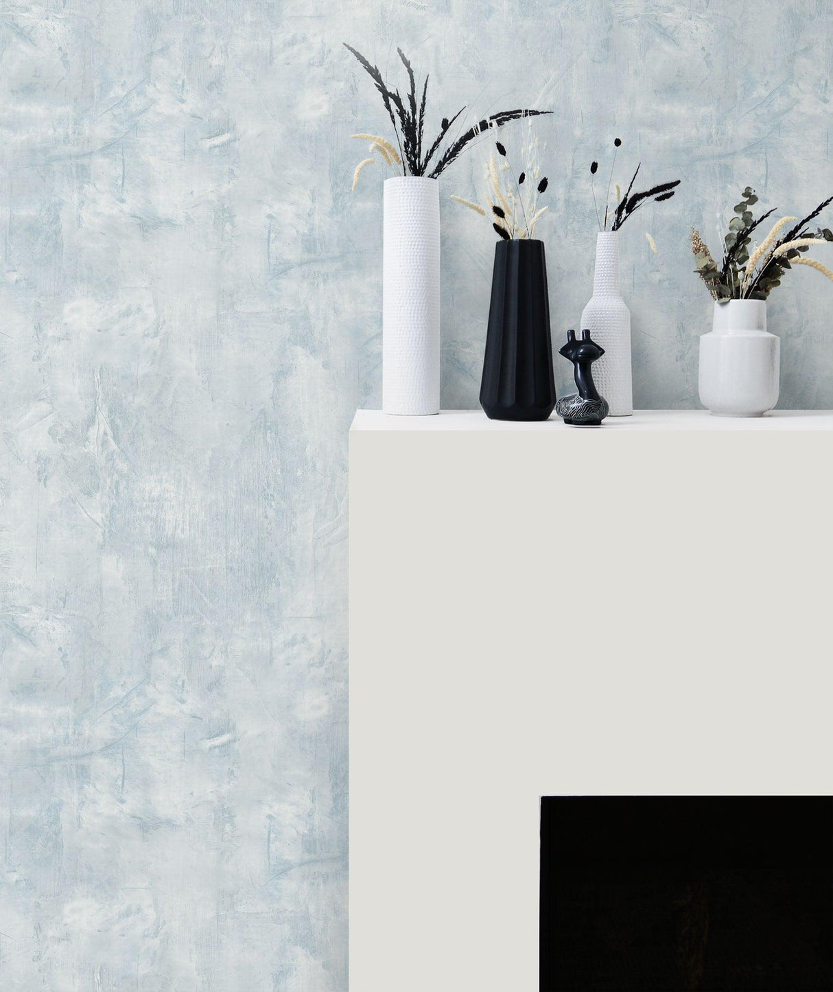 Seabrook Rustic Stucco Faux Powder Blue Wallpaper