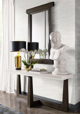 Seabrook Osprey Faux Grasscloth Eggshell And Silver Wallpaper