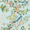 Sanderson Chinoiserie Hall Dawn Blue/Persimmon Wallpaper