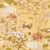 Sanderson Crane & Frog Honey/Olive Wallpaper