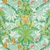 Morris & Co Woodland Weeds Orange/Turquoise Wallpaper