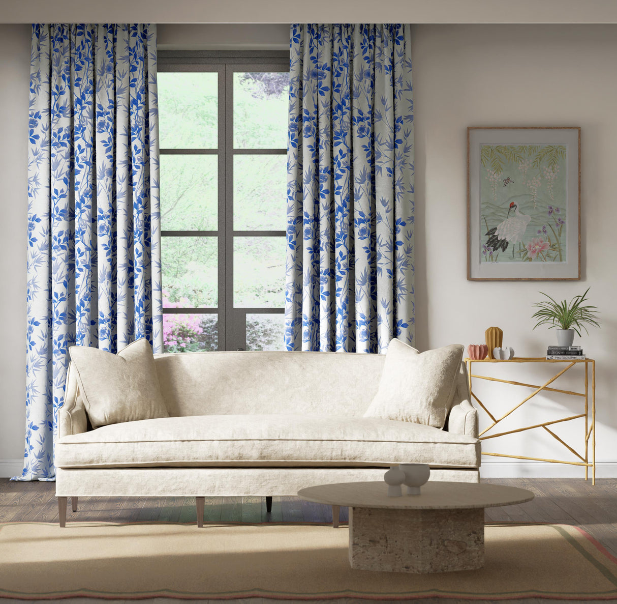 Harlequin Lady Alford Porcelain / China Blue Fabric