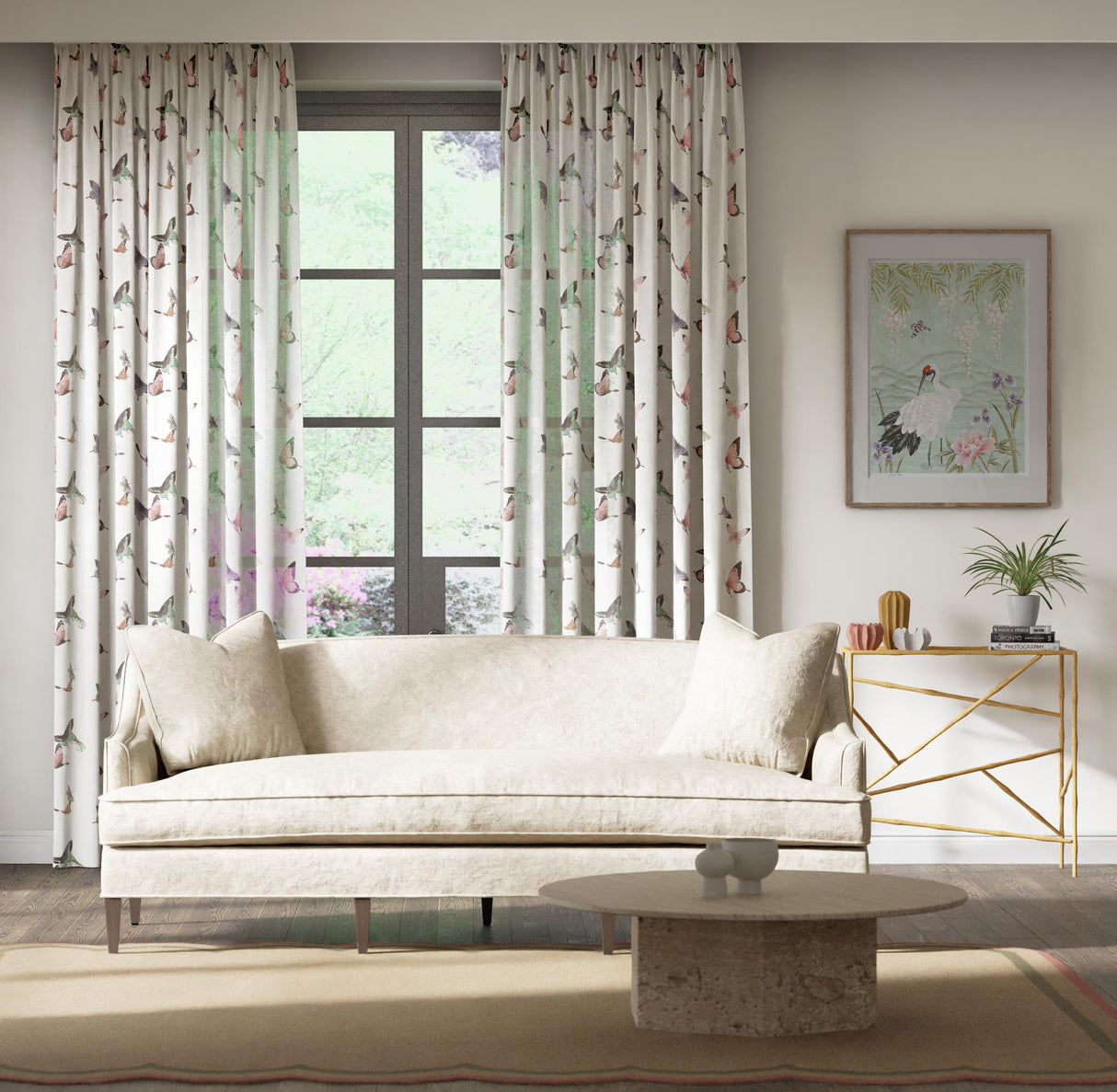 Harlequin Emmeline Chalk/Rose/Sky Fabric