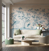Harlequin Florence Powder/ China Blue Wallpaper