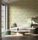 Harlequin Marie Fig Leaf/Honey/Blossom Wallpaper