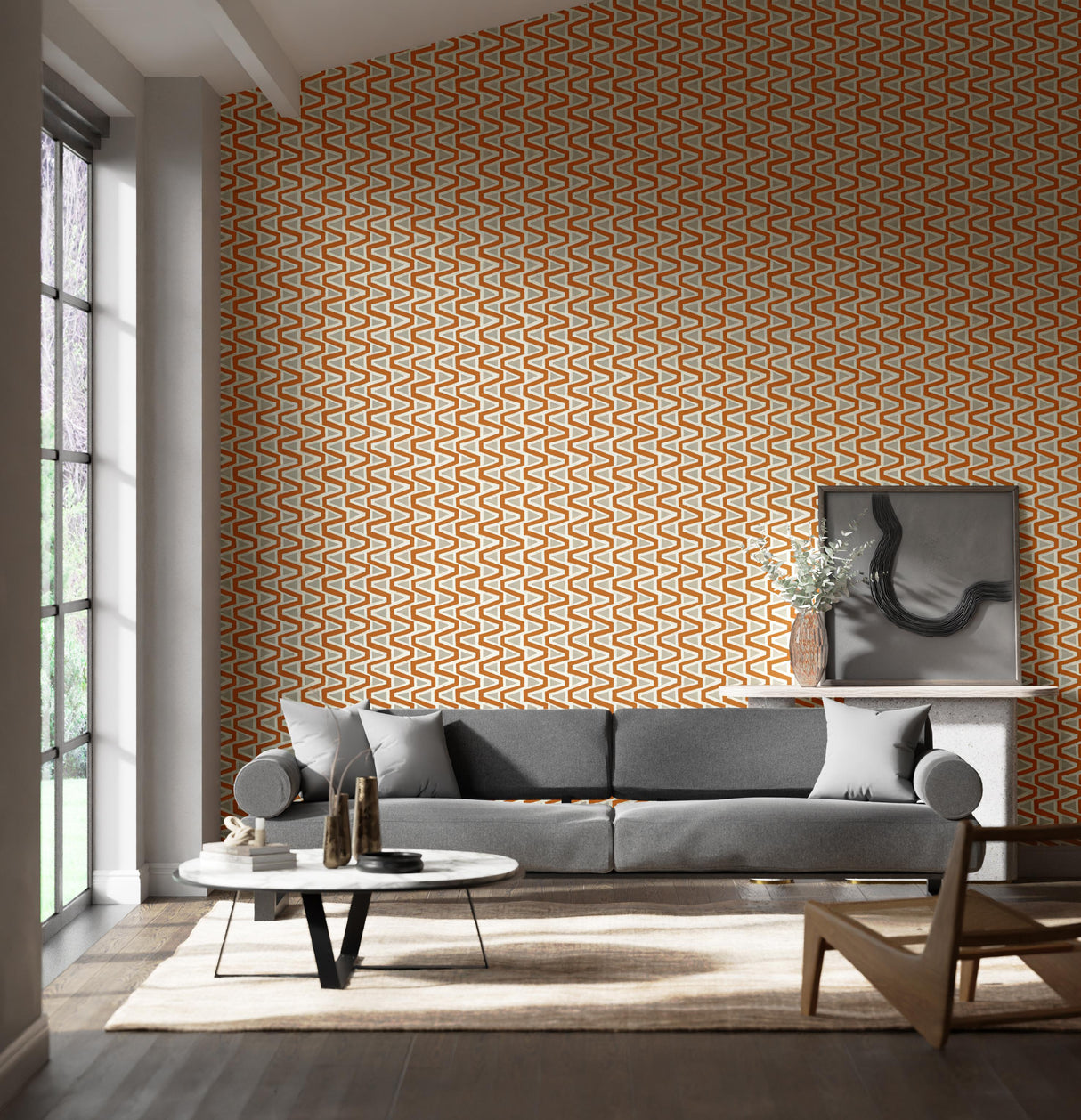 Harlequin Perception Brazillian Rosewood/Temple Grey/New Beginnings Wallpaper