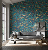 Harlequin Marble Azurite/ Copper/Japanese Ink Wallpaper