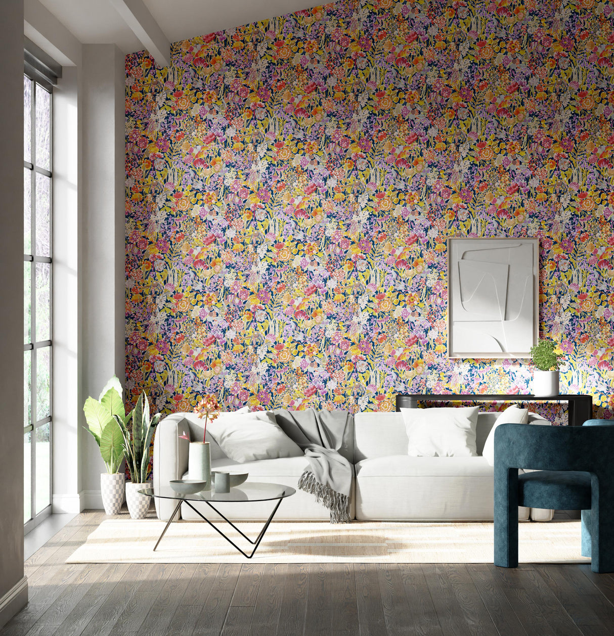 Harlequin Sanguine Pomegranate/Clemantine/Peony/Blueberry Wallpaper