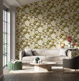 Harlequin Dahlia Fig Blossom/Nectar/Black Earth Wallpaper