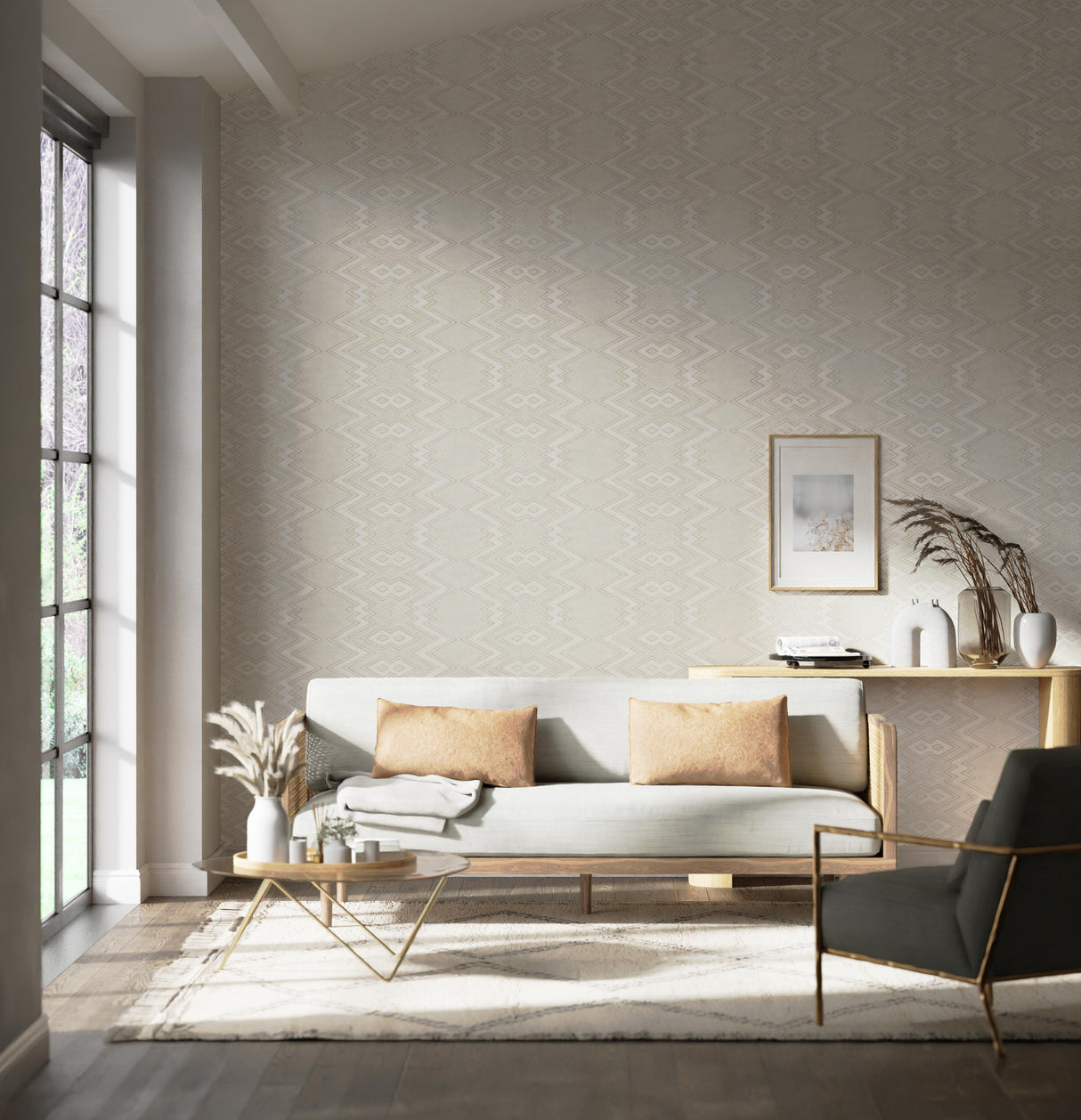 Harlequin Ankara Sail Cloth/ Diffused Light Wallpaper