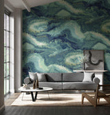 Harlequin Reflected Obsidian Azurite Wallpaper