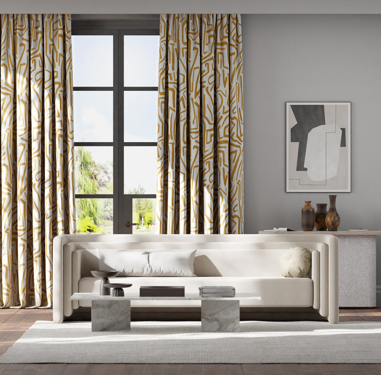 Harlequin Melodic French Ochre/Paper Lantern Fabric