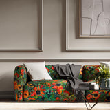 Harlequin Helianthus Vermillion/Harissa/Fig Leaf Fabric