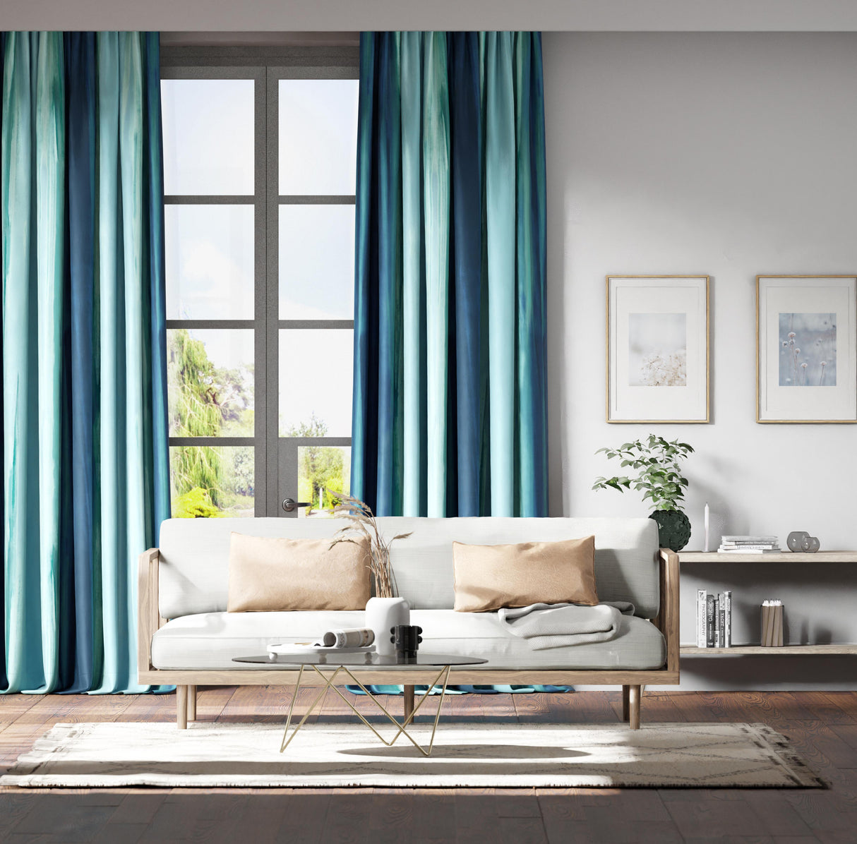 Harlequin Rewilded Wild Water/Lagoon/Sky Fabric