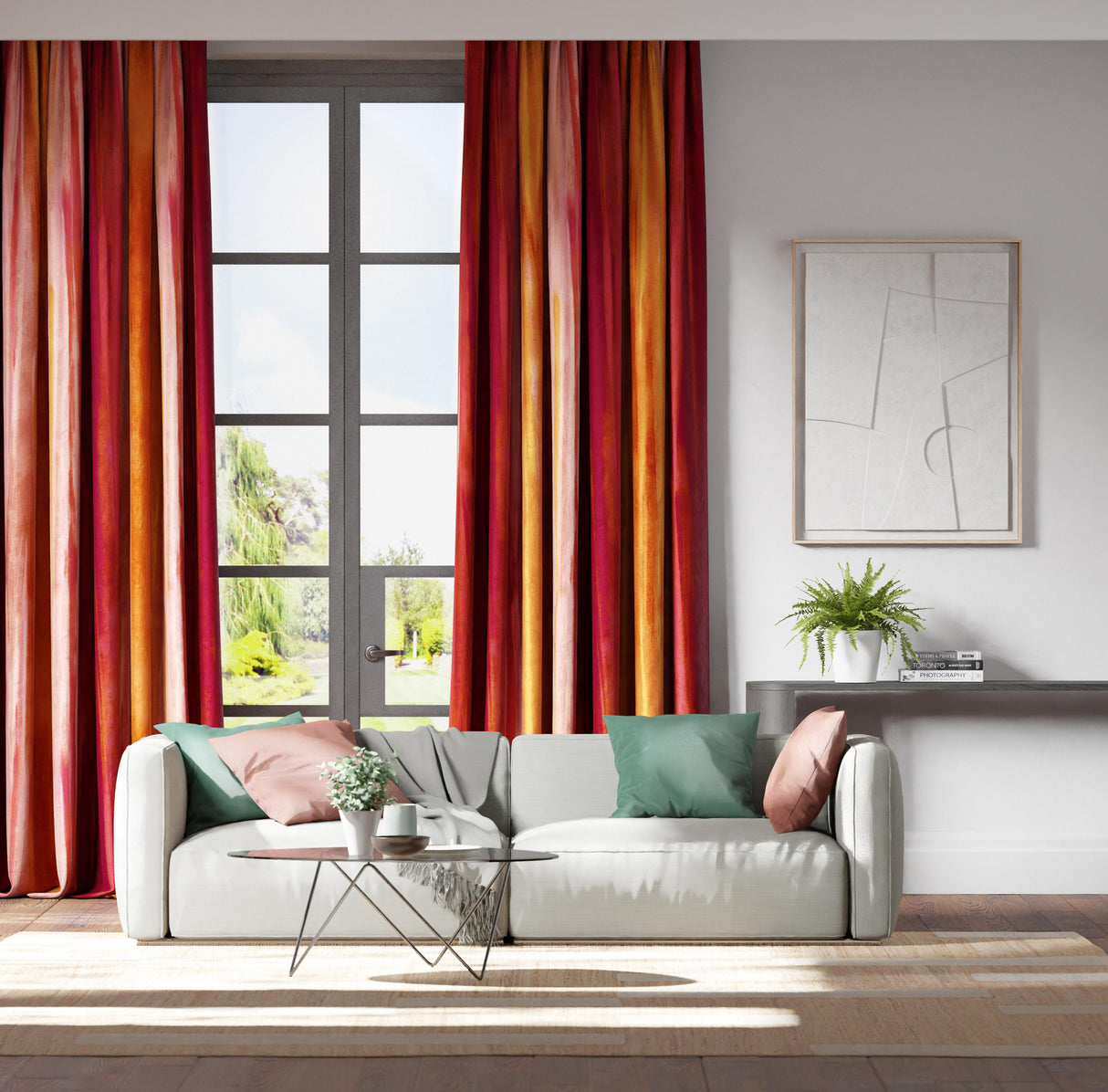 Harlequin Rewilded Fig/Pomegranate/Tangerine Fabric