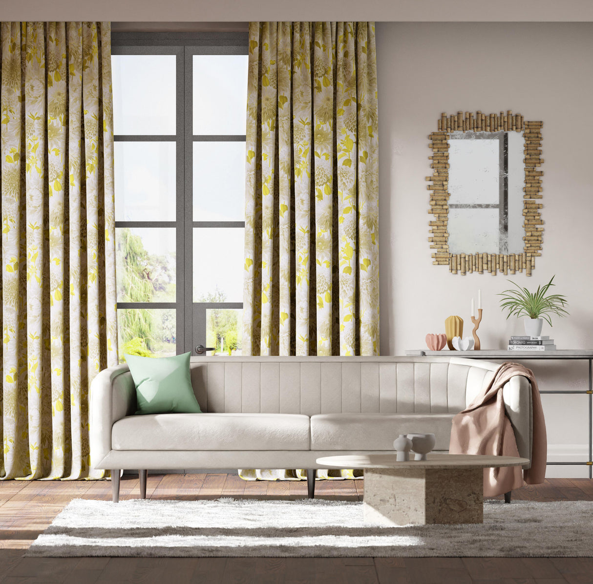 Harlequin Dahlia Fig Blossom/Nectar/Awakening Fabric