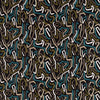 Harlequin Synchronic Black Earth/Bleached Coral/Moss Fabric