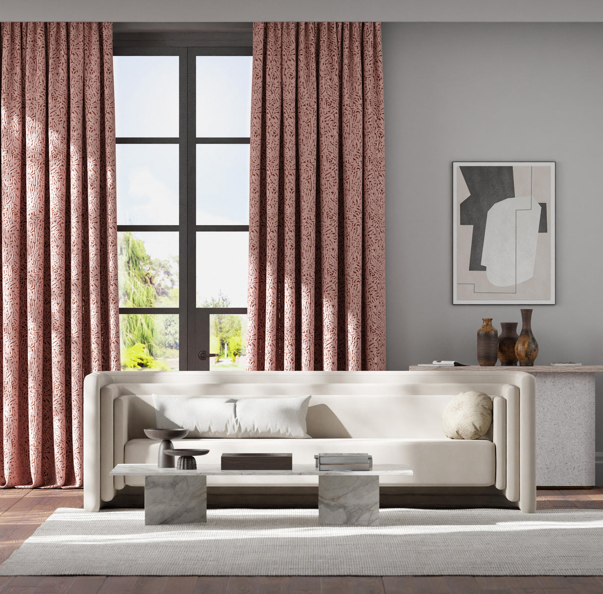 Harlequin Lyrical Orchid/Brazilian Rosewood Fabric