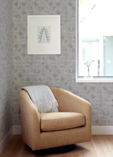 A-Street Prints Grey Resource Geometrics Silver Wallpaper