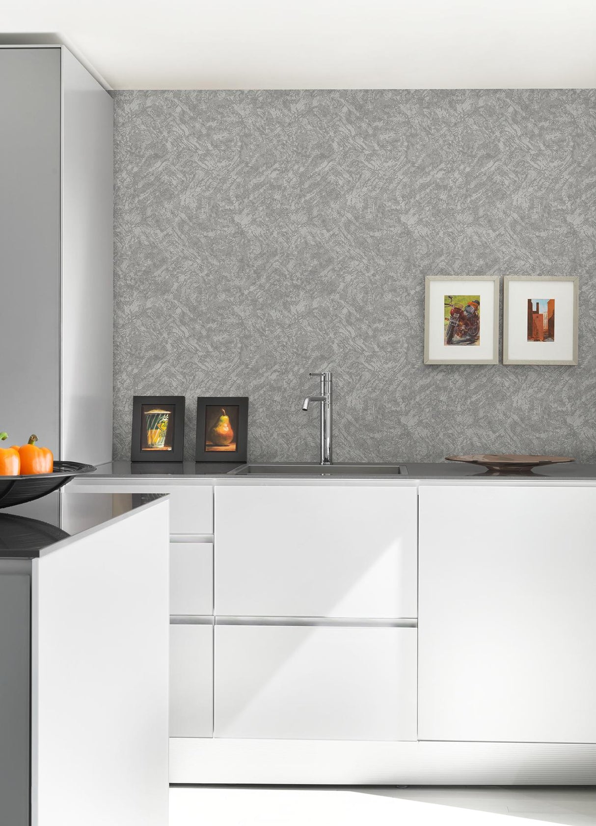 A-Street Prints Asero Silver Distressed Wallpaper