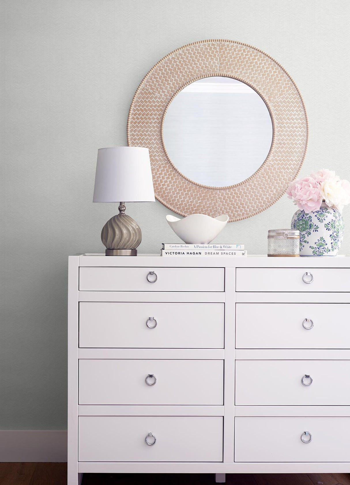 A-Street Prints Grey Resource Chevron Dove Wallpaper