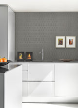 A-Street Prints Grey Resource Geometrics Sterling Wallpaper