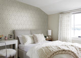 A-Street Prints Latona Platinum Diamond Geometric Wallpaper