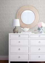 A-Street Prints Kila Platinum Geometric Wallpaper